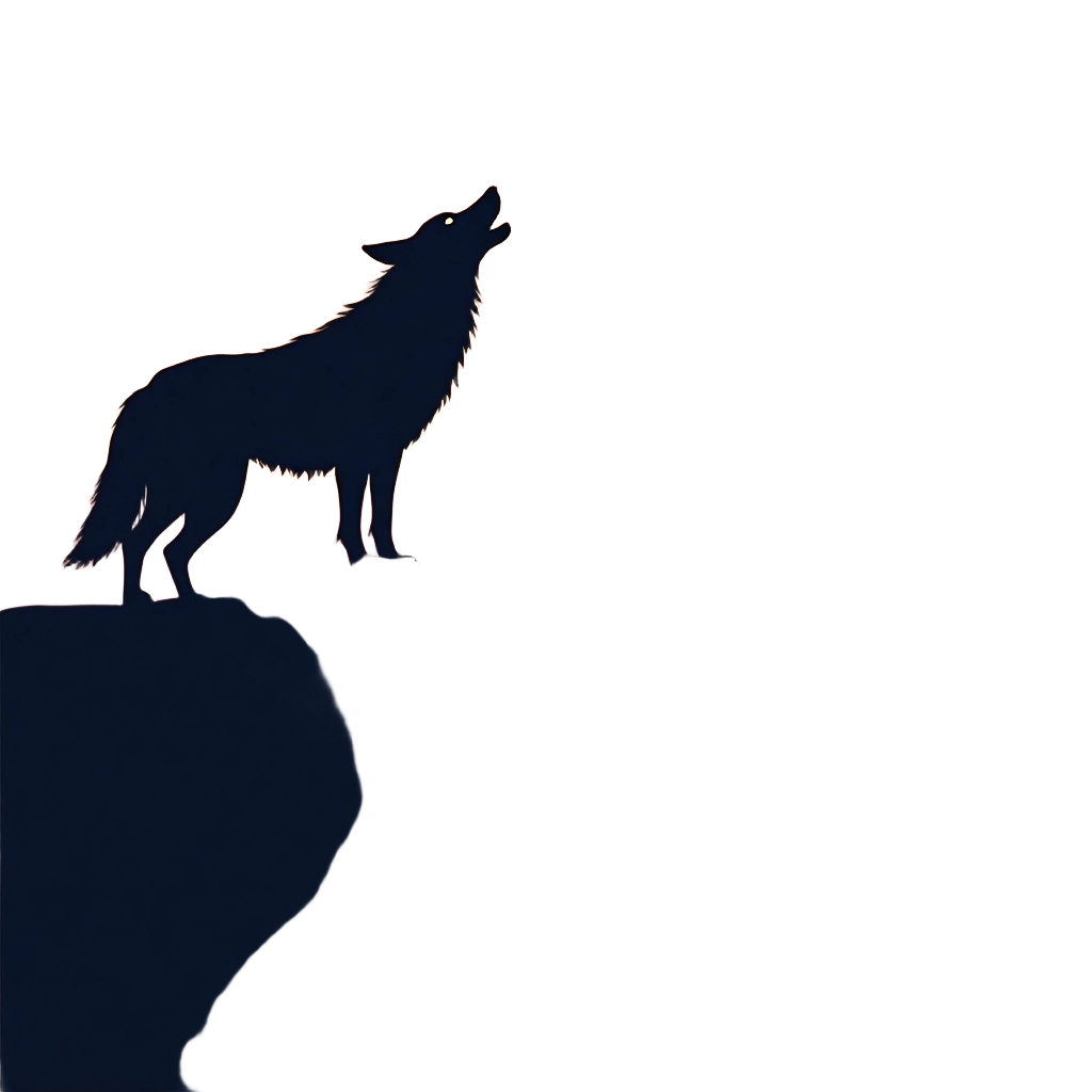 Howling Wolf at Night